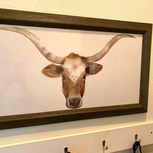Longhorn watercolor print